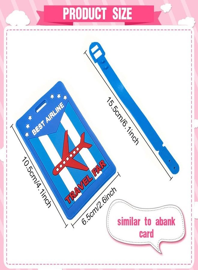 Massmot 5Pcs Luggage Tags PVC Luggage Labels for Suitcases with Name Address Phone Number Labels Travel Tag for Baggage Identity ID Labels for Easily Identification (Multi/Style B) - Image 2
